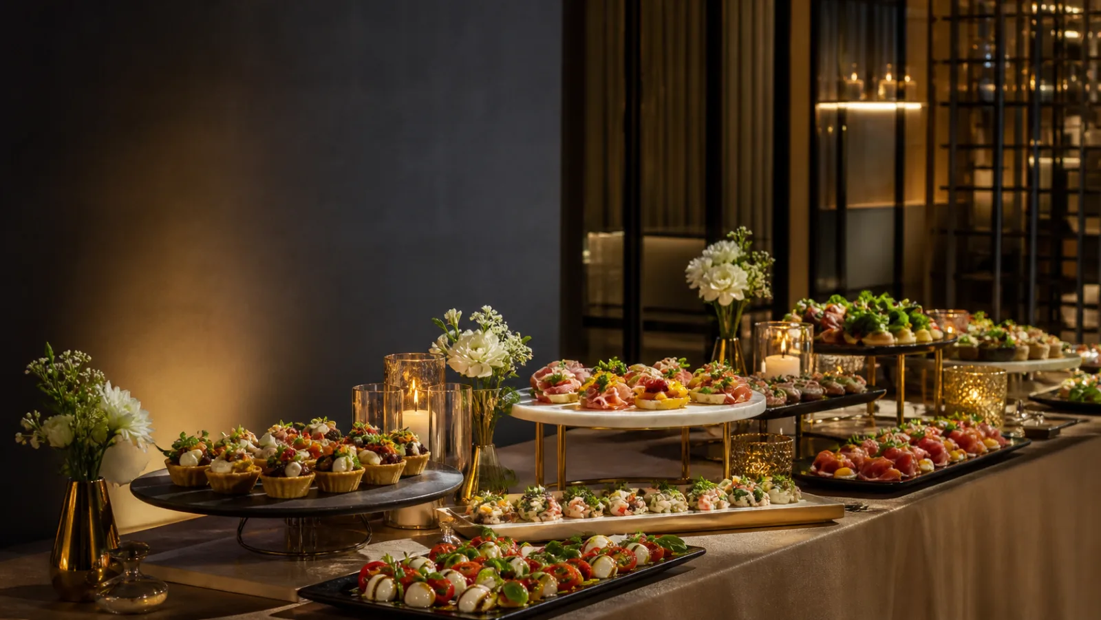 Premium buffet stol s catering zalogajima